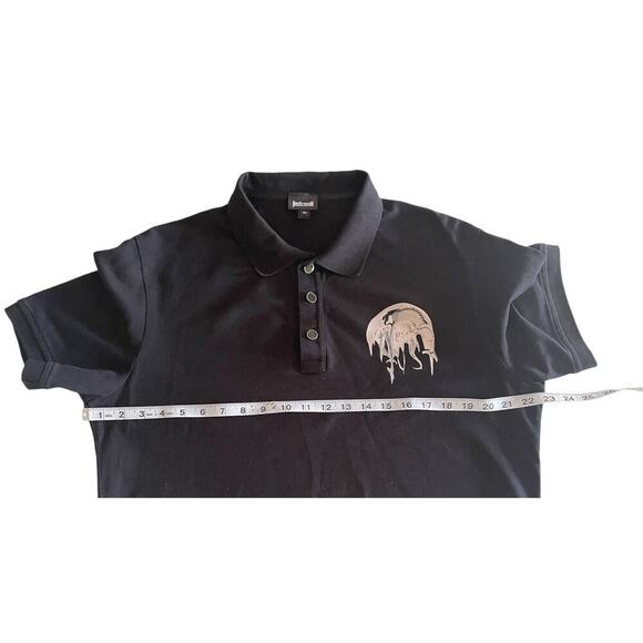 Just Cavalli Men’s Polo Short Black Onyx Logo Size XL - Picture 4 of 11